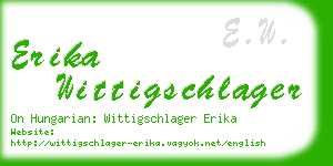 erika wittigschlager business card